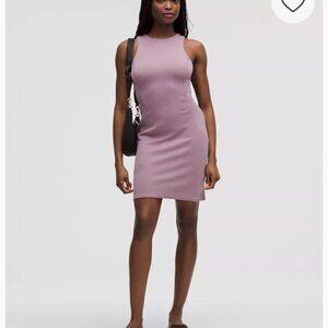 NWOT LULULEMON Ribbed Softstreme Coral Tank Dress 14